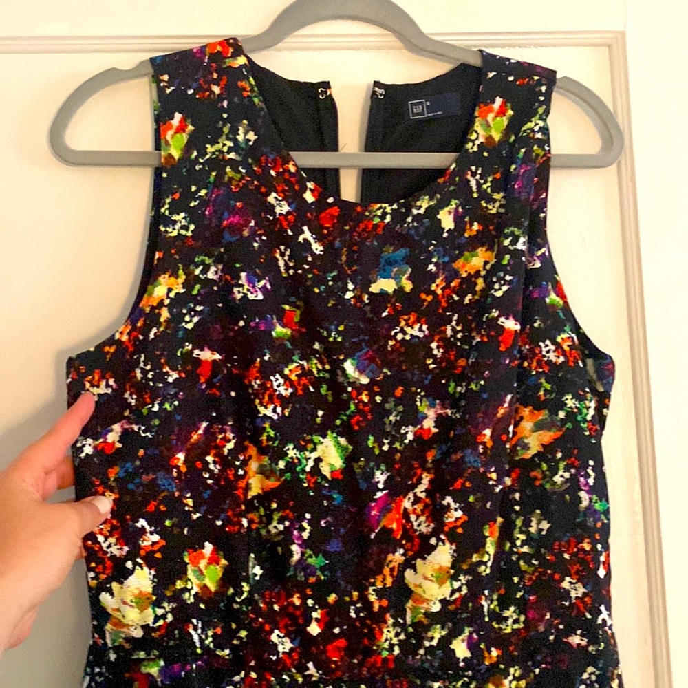 GAP contemporary splatter paint pattern dress
